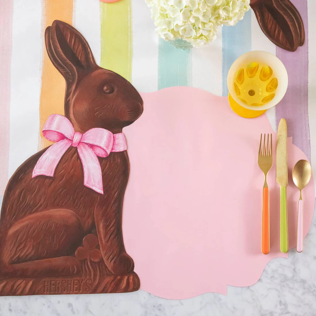Hester & Cook die-cut Pink French Frame placemat
